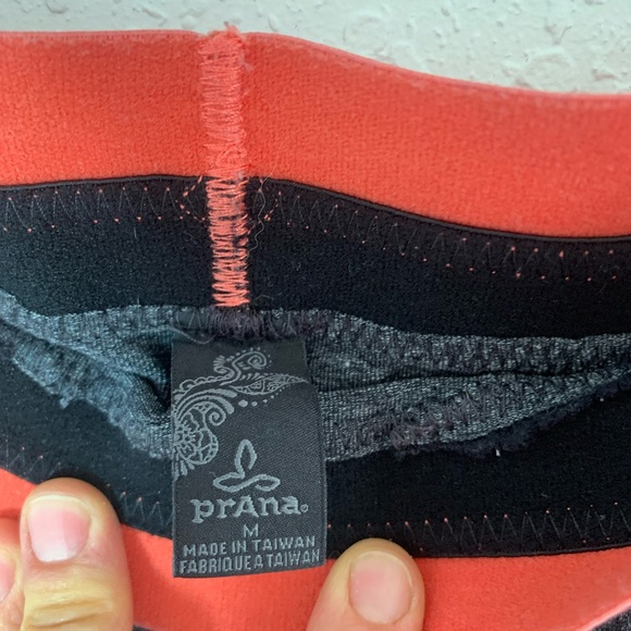 Prana Booty Shorts in Steel grey with Coral accent - Picture 2 of 3